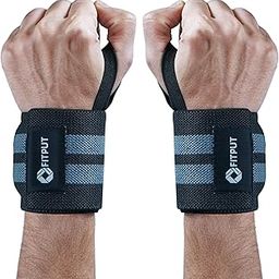 Prefessional Quality Wrist Supporter for Gym With Thumb Loop Strap Wrist Band For Men Gym Made of Velcro and Elastic for Men & Women Gym Wrist Band 18Inch (Grey/Black)-image-61