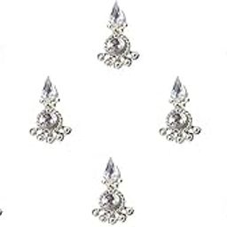 Comet Busters Beautiful Silver Wedding Bindi (BIN676)(12mm)-image-40