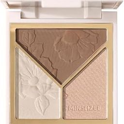 SAZ DEKOR® 4xHighlighter Contour Palett Face Contouring Kit Highlighting Powder Brown |Makeup Box for Storage|Make Up, Cosmetic, Skincare Organiser for Women|-picture-45