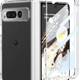 OneLike Crystal Clear Cover with Corner Bumper Slim Anti-Scratch Shockproof TPU Protective Case Cover for Google Pixel Fold 5G - Transparent-9
