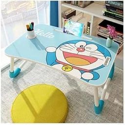 Brain BENCHFoldable Wooden Laptop Table for Bed - Mini Study Desk with Drawer, Cup, Tablet & Phone Holder Foldable Desk for Adults & Home Office Use (Doremon)-13