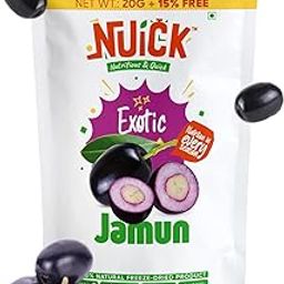 NUICK Freeze Dried Jamun | Pack of 2 | 100% Natural fruit, No Preservative, No Added Sugar, Not Frozen | Nutritious and Crunchy Snacks for Kids and Adults-image-24
