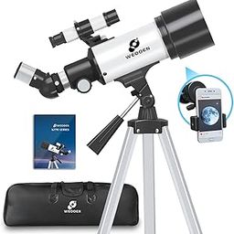 Telescope for Kids Astronomy Beginners Viewing Moon Planets, 70mm Aperture 400mm Focal Length, Christmas Space Gift for Boys Girls-5