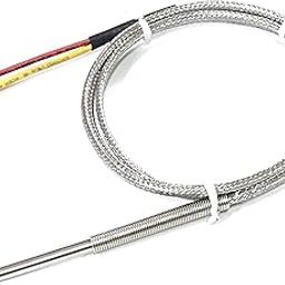 THERMONIC BRAND PREMIUM QUALITY K TYPE PENCIL THERMOCOUPLE (0-500 C), DIA 4MM, LENGTH 2 INCH AND FG/FG/SS WIRE (10 MTR)-14