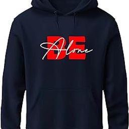 Typography Hoodie Collection for Men Stylish Streetwear Type Hooded Sweatshirt for Men Attitude Printed Hoodies (Navy)-image-91