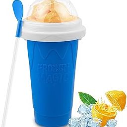 Slushy Maker Cup Quick Slushie Maker Frozen Magic Slushy Cup Homemade Ice Cream Maker with Lid & Straw Shake and Slush Maker Squeeze Cup Smoothie Cups Portable Slushie Cup Cooling Cup-11