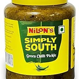 Nilon's Simply South Green Chilli Pickle (500g) Homemade Hari Mirch Ka Aachar | Spicy Pickle in Authentic South Indian Style with Green Chilli, Rice Bran Oil & Spices with No Added Artificial Colour-image-91