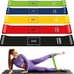 QUXIS Resistance Bands Set for Men and Women, Pack of 5 Different Levels Elastic Band for Home Gym Long Exercise Workout – Great Fitness Equipment for Training, Yoga – Free Carrying Bag-21