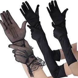 Long Satin Sleeves | Fingerless Glove - Middle Finger Loop for Teens & Petite Women-image-11