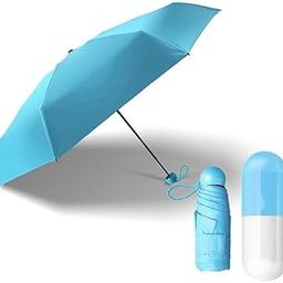 Compact Capsule Travel Umbrella, Portable, Foldable, Men Women Kids Boys Girls Perfect Umbrella with Cover Small Case Stylish Windproof & Compact Large Size-6