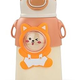 BAYBEE Cubby Baby Sipper Bottle with Soft Silicone Straw and Adjustable Strap | Spill-Proof & BPA Free Safe Sippy Water Bottle for Kids 6+ Months | Ideal Sipper for Baby, Toddlers & Schoolers-53