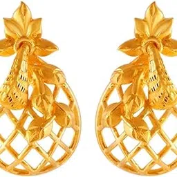p.c. chandra jewellers 22k (916) Yellow Gold Stud Earrings for Women-picture-30