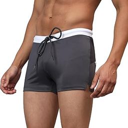 Arctic Swim Trunks with Contrast Waistband and Pocket Details-image-84