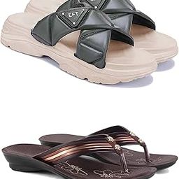 Women's Sandals | Lightweight Wear| Stylish & Easy to Wear For Women'S GP-SAN-(2-COMBO)-1891-1955-image-86