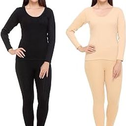 Women Winter Thermal Round Neck with Trackpant Set (601WCT Pack of 2)-image-49