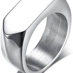 7mm Wide Bullet Shaped Plain Arrow Stainless Steel Ring for Men/Boys | Christian Lord's Prayer Cross Engraved Ring | Anti-Allergy, Rust-Resistant, Comfort Fit-image-66
