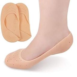 X FACTOR ENTERPRISE Silicone Gel Heel Pad Socks for Pain Relief anti heel Swelling Pain Relief Dry Hard Cracked Heels Repair Cream Foot Care Ankle Support Cushion (FULL HEEL)-image-38