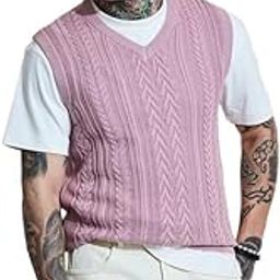 Bordeaux Men's Sweater | Sleeveless Cable Knit Design | 100% Cotton, Breathable Fabric, Lightweight, Casual Wear-image-1