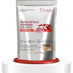 Elvaay Fine Rose Petals Powder, Oily Skin Body Scrub, Skin Glowing Serum, Body Exfoliator, 100g-image-70