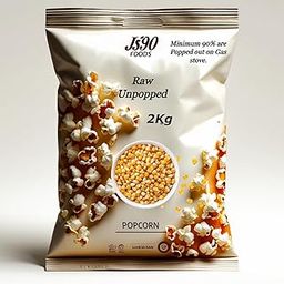 JS90 Foods Popcorn Kernels 2kg – Premium Unpopped Raw Makki, Ready to Fry & Pop, Non-GMO, Crunchy & Fluffy Popcorn for Snacking-image-95