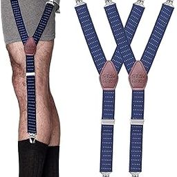 Y-Style Shirt Stays For Men with Non-Slip Locking Clamps and Adjustable Elastic Straps, Navy-picture-37