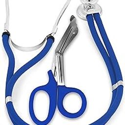 ASA TECHMED Sprague Double Tube Adult and Pediatric Stethoscope + Matching EMT Shears, Ideal for EMT, Nurse, Doctor, Medical Student, Paramedic, and First Responders (Royal Blue)-image-26