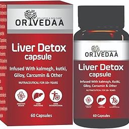 Orivedaa Liver Detox Milk Thistle Extract Detox Supplement For Men And Women With 600Mg Of Silybum Marianum For Healthy Liver Helps in Cleanse Liver Natural Fatty Liver Support 60 Vegetarian Capsules-image-100