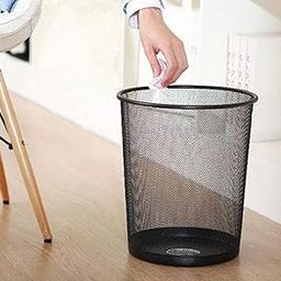 Metal Mesh Big Size Dustbin for Room for Kids,Waste Paper Basket, 235 X 265 X 190 MM, Black-image-7