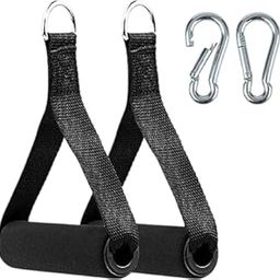 ABSSports Nylon Handle Cable Machine Attachment Resistance Band Handle With S Lock (2 Pcs) Multi-training Bar-29