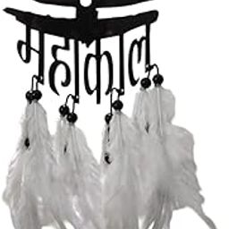 JENTRASHOP Mahakal Car Hanging Dream Catcher for Car, Office & Home | Wall Hanging Dreamcatcher | Positive Energy, Protection & Serenity | Material-Acrylic | Color-Black | Model-1.-image-95