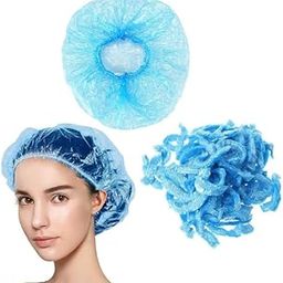 Drumstone (𝐒𝐩𝐞𝐜𝐢𝐚𝐥 𝐰𝐢𝐭𝐡 𝟏𝟎 𝗬𝗲𝗮𝗿𝘀 𝗪𝗮𝗿𝗿𝗮𝗻𝘁𝘆) Disposable Shower Caps 100 Pcs | Waterproof & Elastic | For Hair Protection, Spa, Bath, Travel, Hotel & Salon Use-14