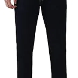 peter england Men Navy Dark Wash Wash Slim Tapered Jeans-picture-48