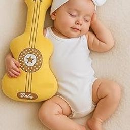 Bolster Pillow for Baby 6+ Month's, Contains 2 Cylindrical Cushion Bolster Set, Rolling Takiya Newborn Baby Teddy Bear Soft Toys Z (Guitar Pillow for Baby Kids Yellow)-image-36