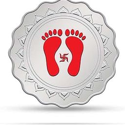 999.9 Silver Lakshmi Feet Color Coin-image-37