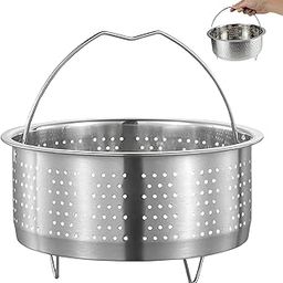 Stainless Steel Steamer, Steamer Basket, Steamer Insert, Strainer Insert for Pots with Handle, Inner Diameter 17.5 cm, for Pots, Cooking Pots, Pressure Cooker, Steaming Vegetables-image-62