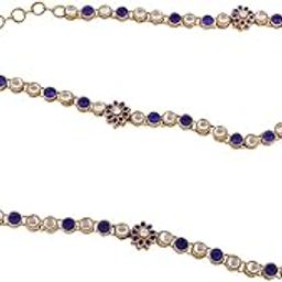 18K Gold Plated Traditional Ethnic Kundan And Stone Studded Adjustable Kamarband/Belly Chain/Kandora/Waist Belt For Women (B003)-image-6