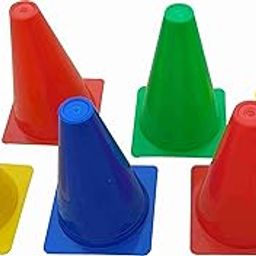 HYORTS® Training Cones, 15.24 cm, Set of 6, Multi-Colour Sports Agility Markers for Football,Cricket Basketball-image-57