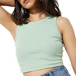 max Women Cotton Regular Fit URB_N Ribbed Tank Top-picture-14