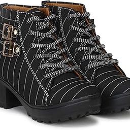 Women's Buckle Boots – Stylish Faux Leather High Ankle Boots for Winter & Casual Wear – Comfortable & Durable-image-16