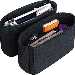 GREENSHEEP Women Felt Purse Organizer Insert for Handbag, Tote, Hobo Bag, Storage Purse Divider, Pack of 2 (Black)-image-9