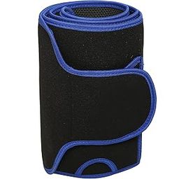obliss Sweat Slim Belt Pocket, Adjustable Sweat Slim Belt Waist Trainer for Abs Exercise,Back Support, Sweat Wrap, Exercise Workout Fitness Support for Men & Women Blue Color Free Size-image-32