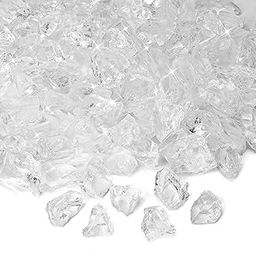 Mr. Fireglass Recycled Fire Glass for Natural or Propane Fire Pit Fireplace Gas Log Sets, 10 lb, Crystal Ice-image-7