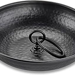 479K-S 11" Aluminum Rain Chain Basin, Black-image-1