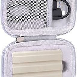 Khanka Hard Travel Case Replacement for Samsung T7 Touch Portable SSD - 500GB 1TB - USB 3.2 (Silver)-image-16