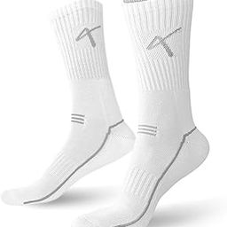 Triumphant Sports Performance Cotton Cricket Socks Crew Length Training Match Coushioned Unisex One Size (One Size - 15+, White)-image-22