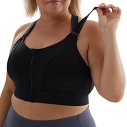 Zip Front Adjustable High Impact Sports Bras for Women Full Coverage Workout Running Removable Pads Pack of 1 Plus Size 80% Polyster & 20%-picture-12