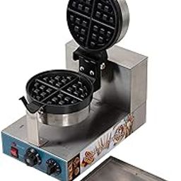 Rotary Waffle Baker 1.5inch deep-1 Year Warranty(TEFLON COATING ISN'T COVERED) + Free Waffle Making Accessories (Silicone Tong, Spatula, Brush, Batter Dispenser Bottle)|Commercial For Industrial Use-picture-22