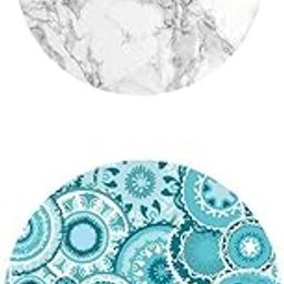 VELURA 2 Pieces 120cm 48" Waterproof Non-slip Round Table Cover Table Cloth Decor|1 Piece Marble Pattern Tablecloth| Tablecloths| Kitchen, Dining & Bar-image-37