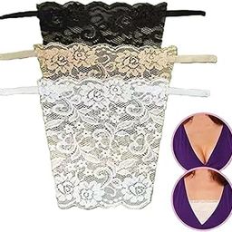 Cotton Clip on Mock Lace Camisole for Women High Neck Camisoles Deep Neck Cleavage Cover For Women Innerwear Insert vest Bra Chest Coverage Bra Insert over for Women Free Size - Set of 3-picture-46