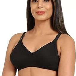 Women's Polycotton Feeding Bra | Non-Padded Wire-Free Maternity Bra with Front Open Flap | Adjustable Straps | Daily Use Breastfeeding Bra for New Moms-Multi Color-VR-417-image-84